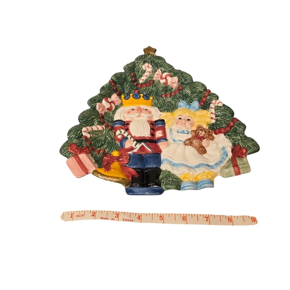 Vintage FITZ & FLOYD 1992 Christmas Dish Nutcracker Holiday‎ (Callouts)